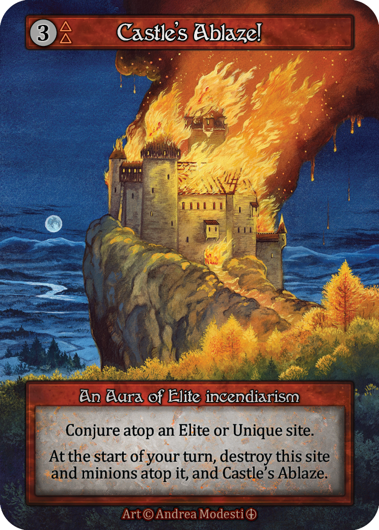 Castle's Ablaze! — ilustração de Andrea Modesti
