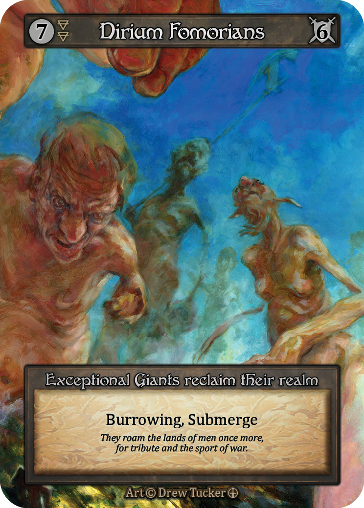 Dirium Fomorians — ilustração de Drew Tucker