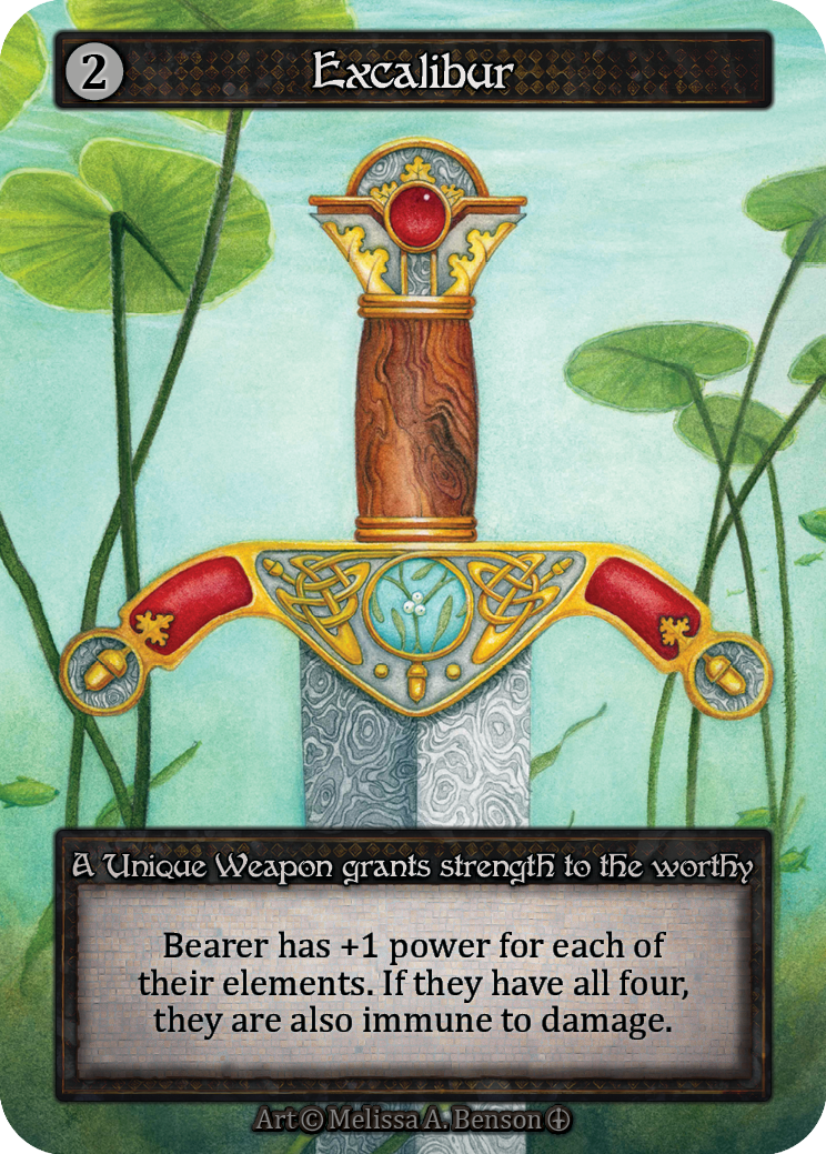 Excalibur — ilustração de Melissa A. Benson