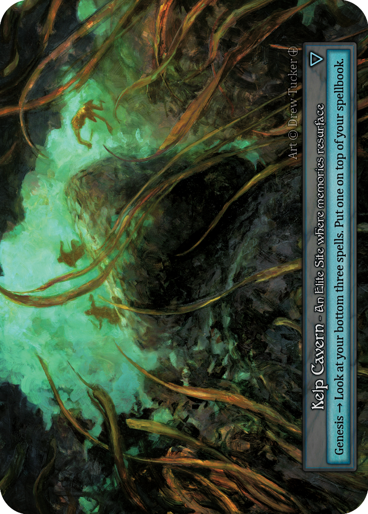 Kelp Cavern — ilustração de Drew Tucker
