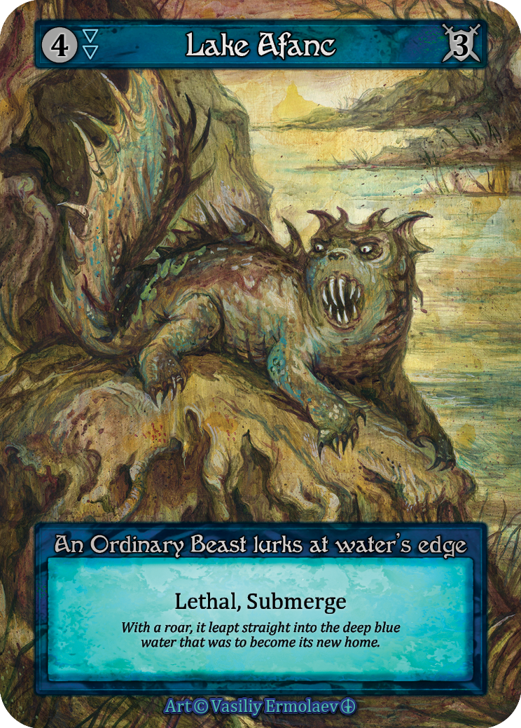 Lake Afanc — ilustração de Vasiliy Ermolaev