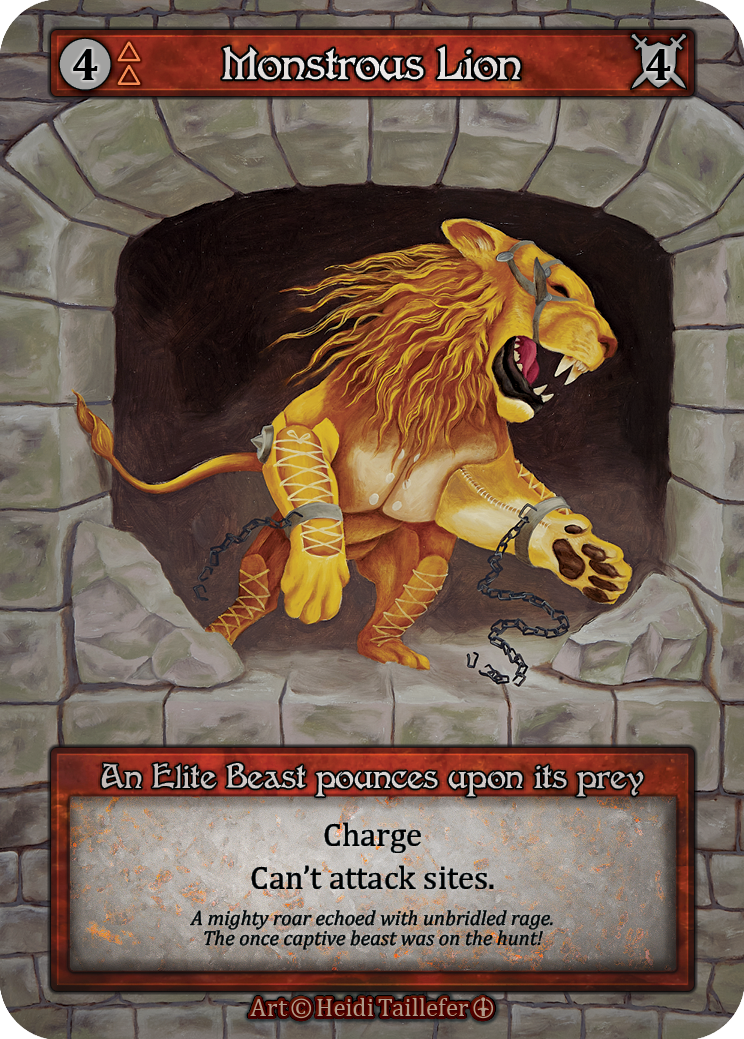 Monstrous Lion — ilustração de Heidi Taillefer