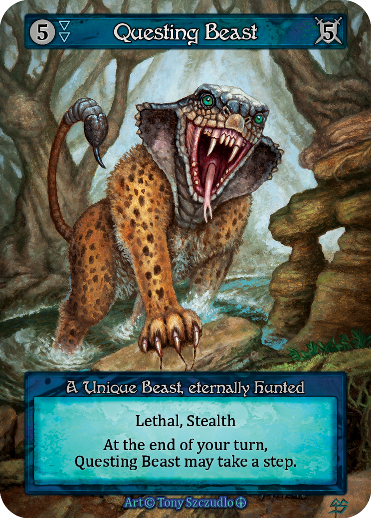 Questing Beast — ilustração de Tony Szczudlo
