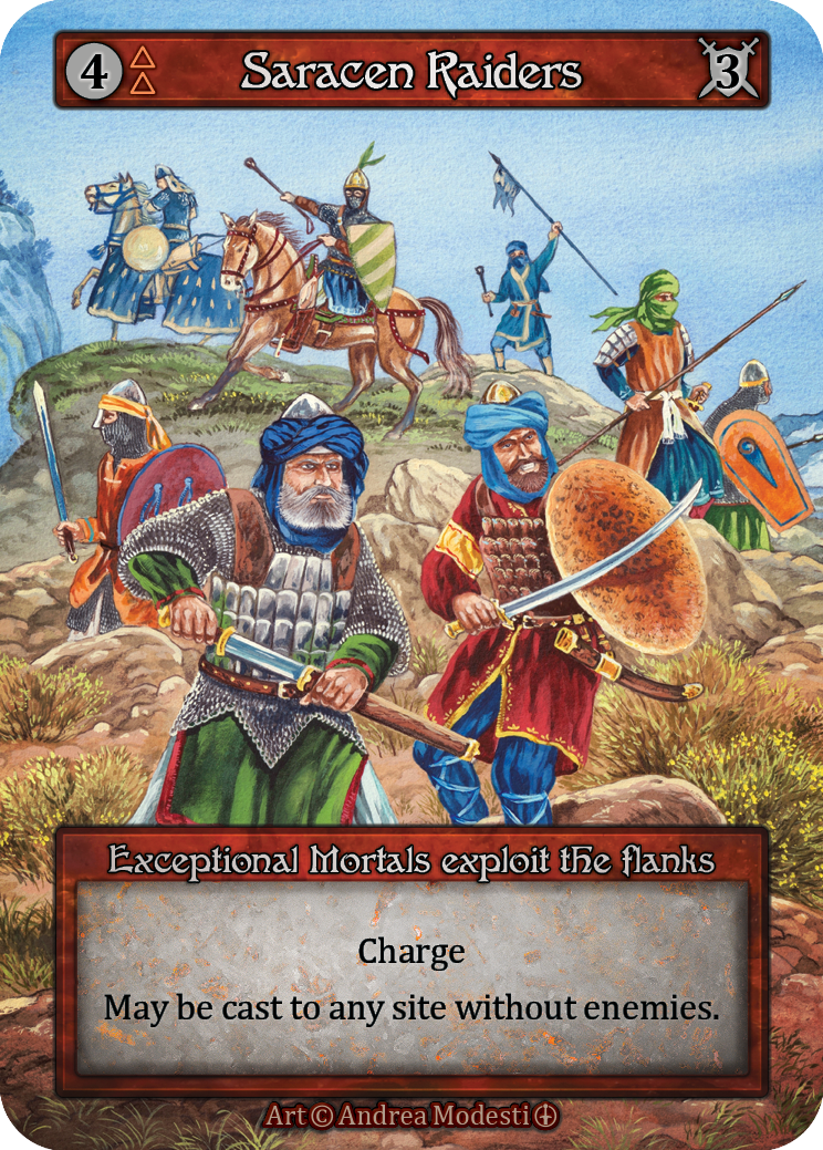 Saracen Raiders — ilustração de Andrea Modesti
