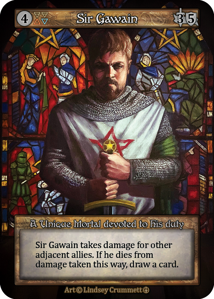 Sir Gawain — ilustração de Lindsey Crummett