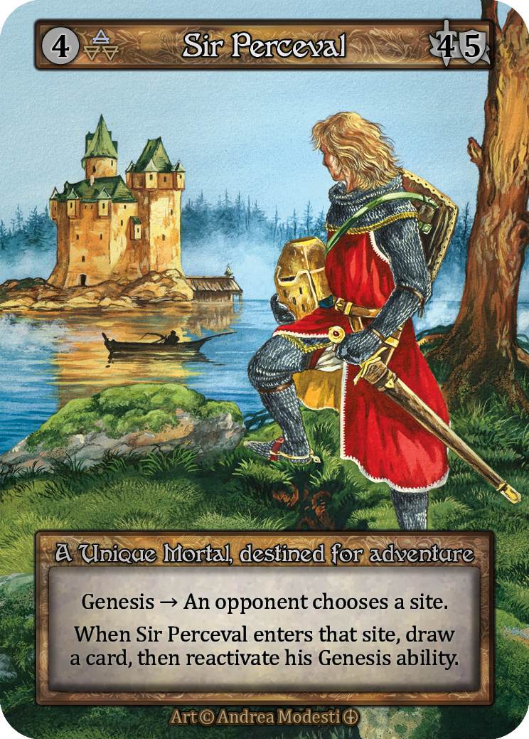 Sir Perceval — ilustração de Andrea Modesti