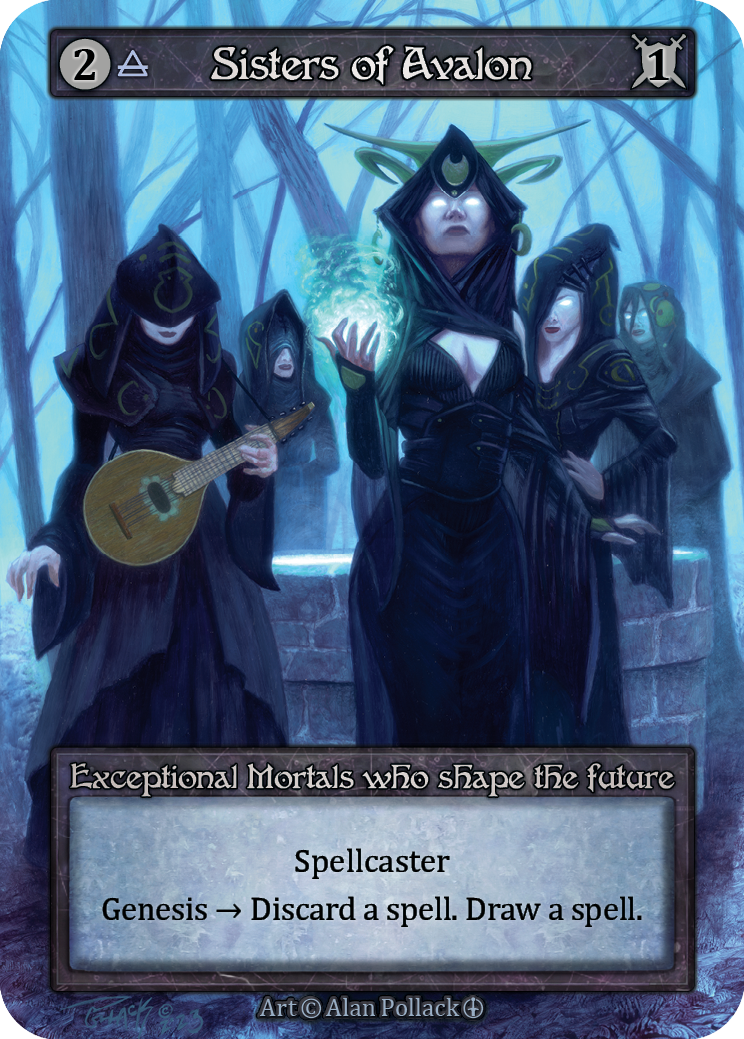 Sisters of Avalon — ilustração de Alan Pollack