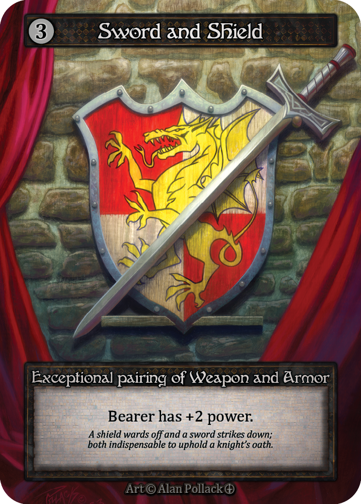 Sword and Shield — ilustração de Alan Pollack