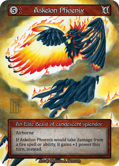 Askelon Phoenix — ilustração de Melissa A. Benson
