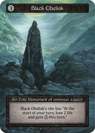 Black Obelisk — ilustração de Dan Seagrave