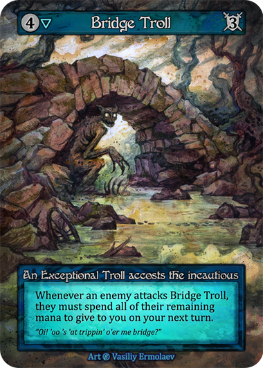 Bridge Troll — ilustração de Vasiliy Ermolaev
