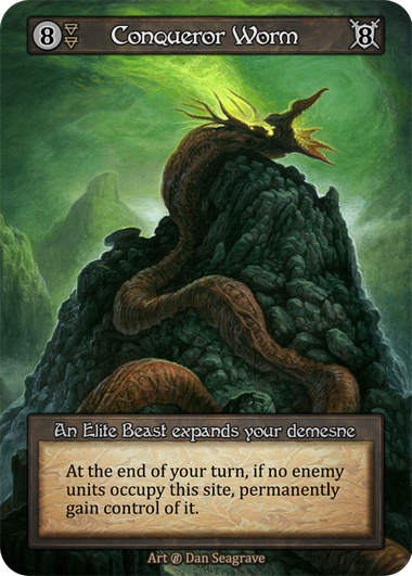 Conqueror Worm — ilustração de Dan Seagrave