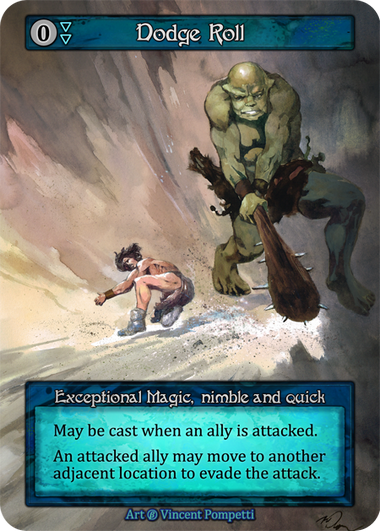 Dodge Roll — ilustração de Vincent Pompetti