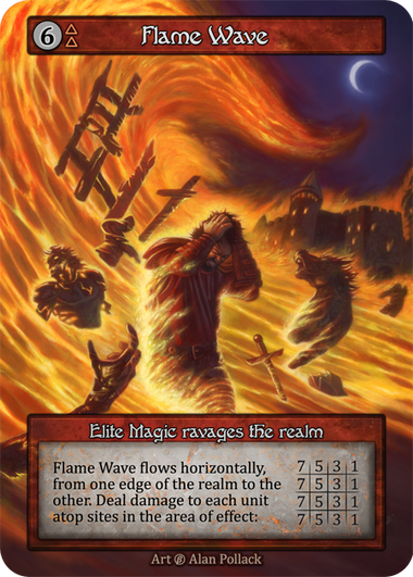 Flame Wave — ilustração de Alan Pollack