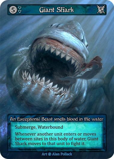 Giant Shark — ilustração de Alan Pollack