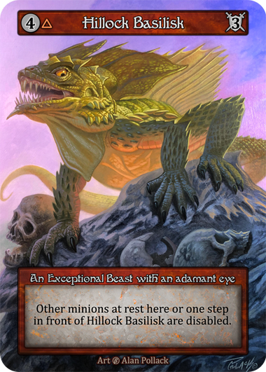 Hillock Basilisk — ilustração de Alan Pollack