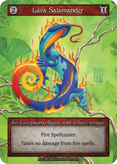 Lava Salamander — ilustração de Melissa A. Benson