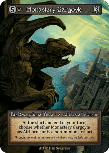 Monastery Gargoyle — ilustração de Dan Seagrave