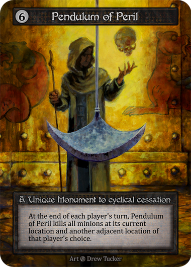 Pendulum of Peril — ilustração de Drew Tucker