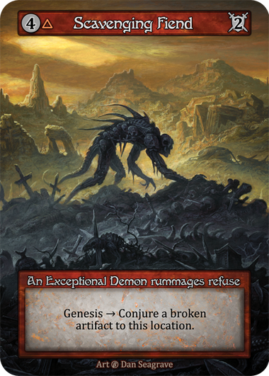 Scavenging Fiend — ilustração de Dan Seagrave