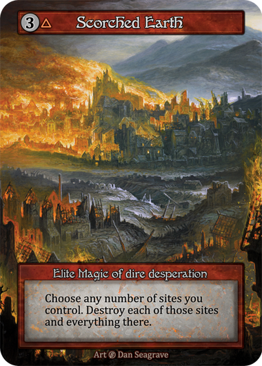 Scorched Earth — ilustração de Dan Seagrave