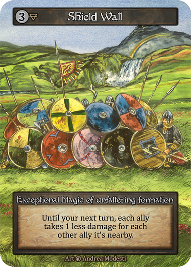 Shield Wall — ilustração de Andrea Modesti