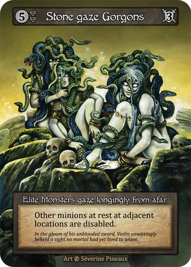 Stone-gaze Gorgons — ilustração de Séverine Pineaux