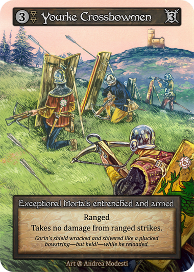 Yourke Crossbowmen — ilustração de Andrea Modesti