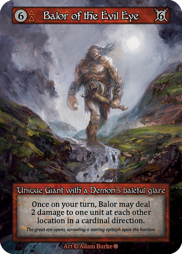 Balor of the Evil Eye — ilustração de Adam Burke