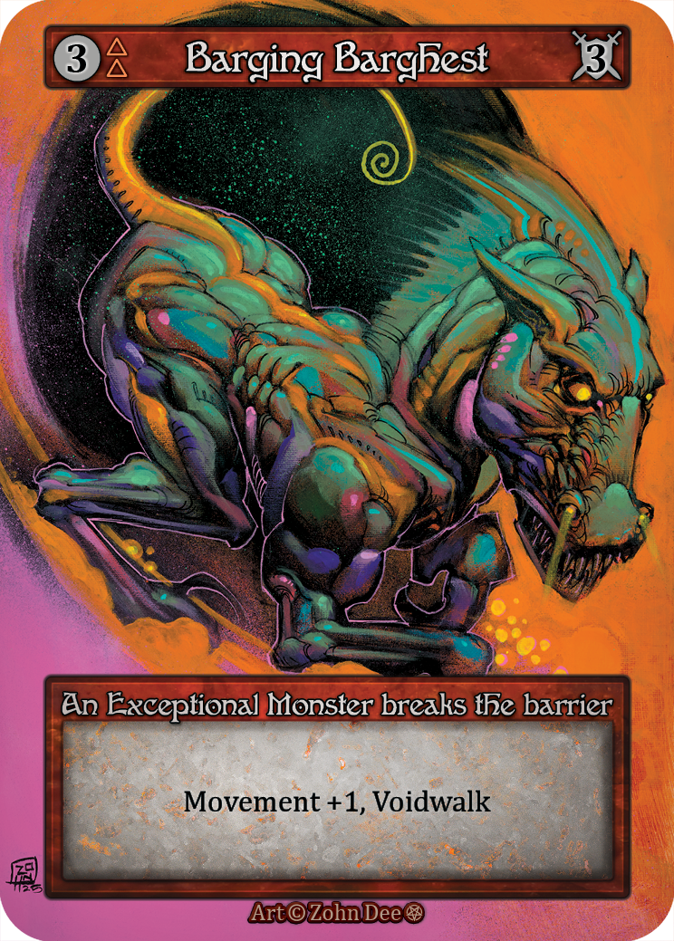 Barging Barghest — ilustração de Zohn Dee