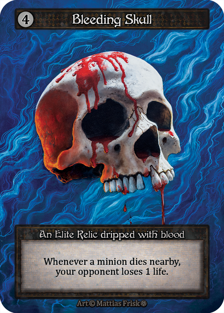 Bleeding Skull — ilustração de Mattias Frisk