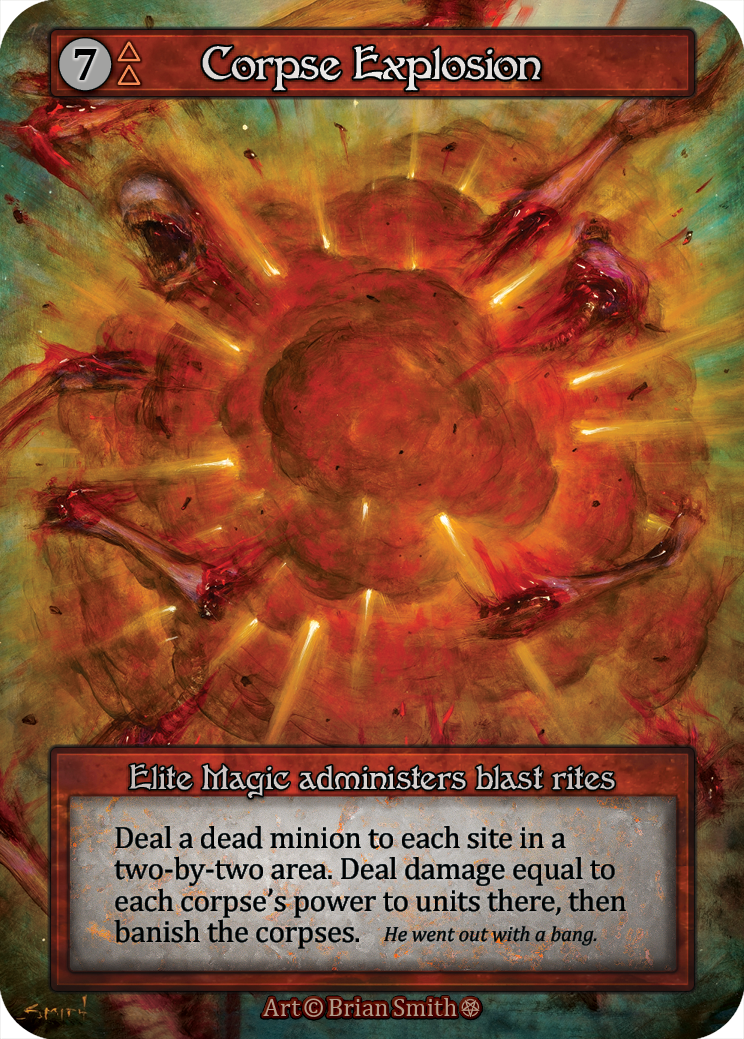 Corpse Explosion — ilustração de Brian Smith