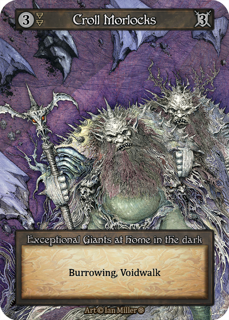 Croll Morlocks — ilustração de Ian Miller