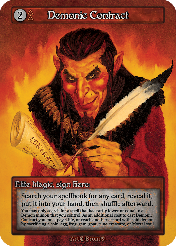 Demonic Contract — ilustração de Brom