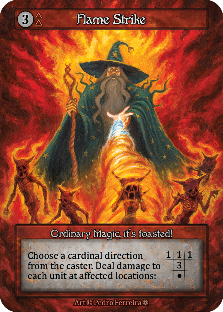 Flame Strike — ilustração de Pedro Ferreira
