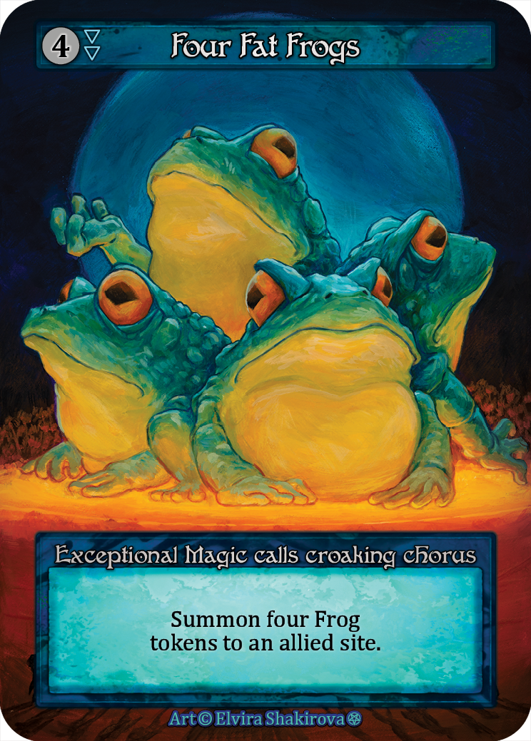 Four Fat Frogs — ilustração de Elvira Shakirova