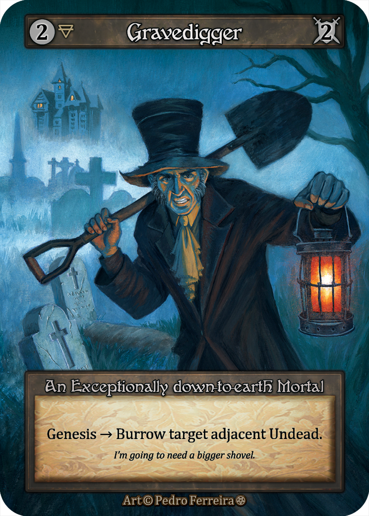 Gravedigger — ilustração de Pedro Ferreira