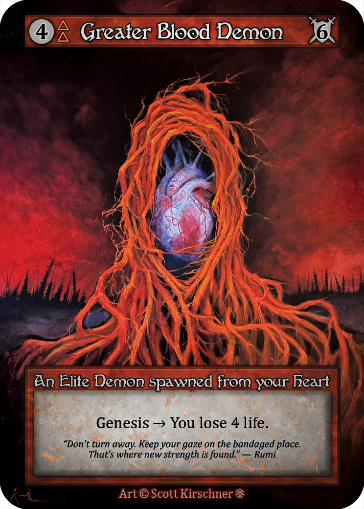 Greater Blood Demon — ilustração de Scott Kirschner
