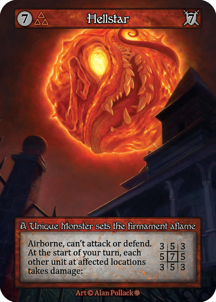 Hellstar — ilustração de Alan Pollack