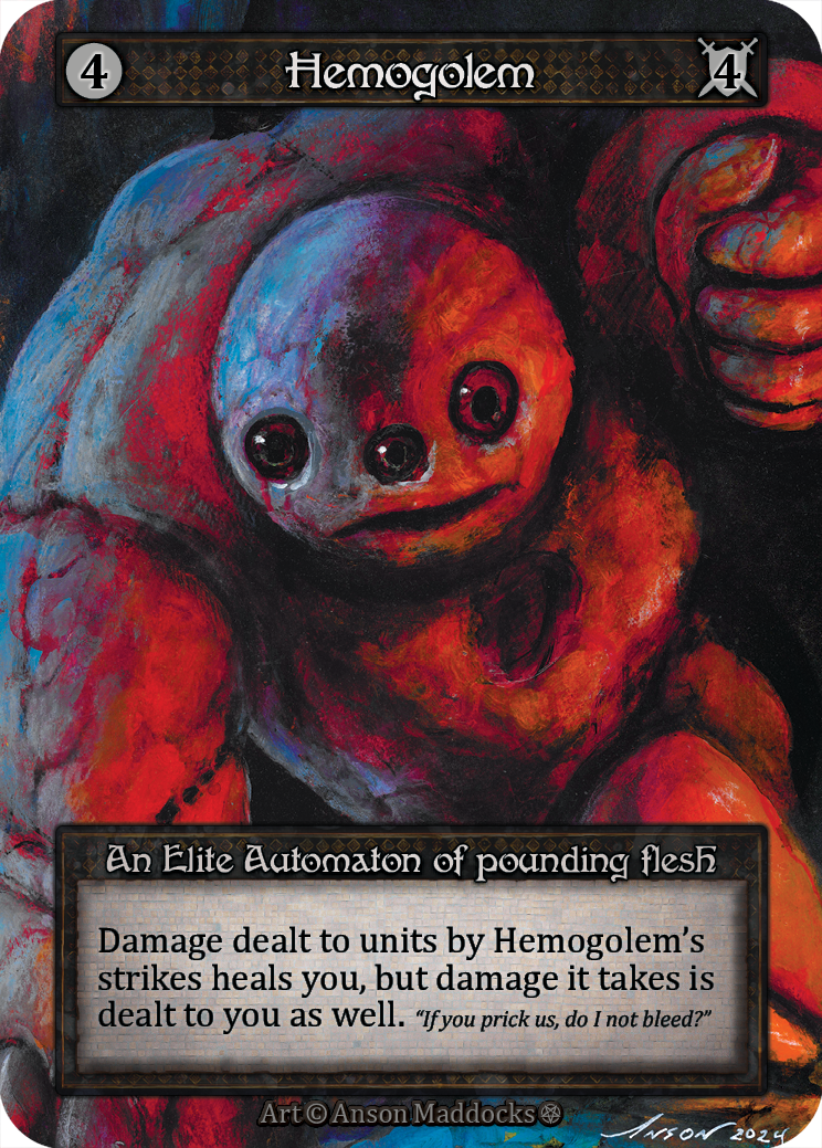 Hemogolem — ilustração de Anson Maddocks