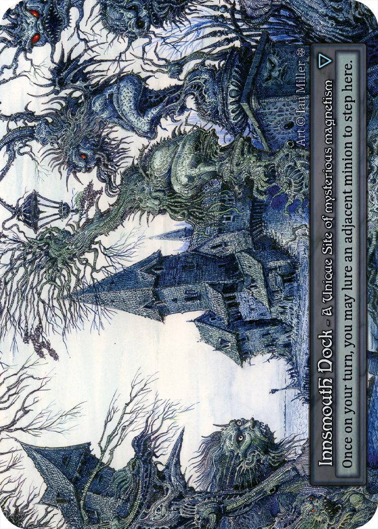Innsmouth Dock — ilustração de Ian Miller
