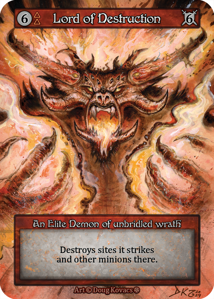 Lord of Destruction — ilustração de Doug Kovacs