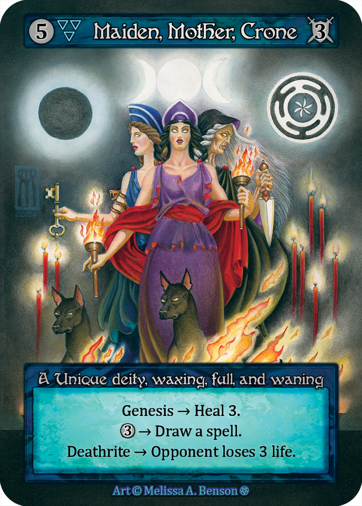 Maiden, Mother, Crone — ilustração de Melissa A. Benson