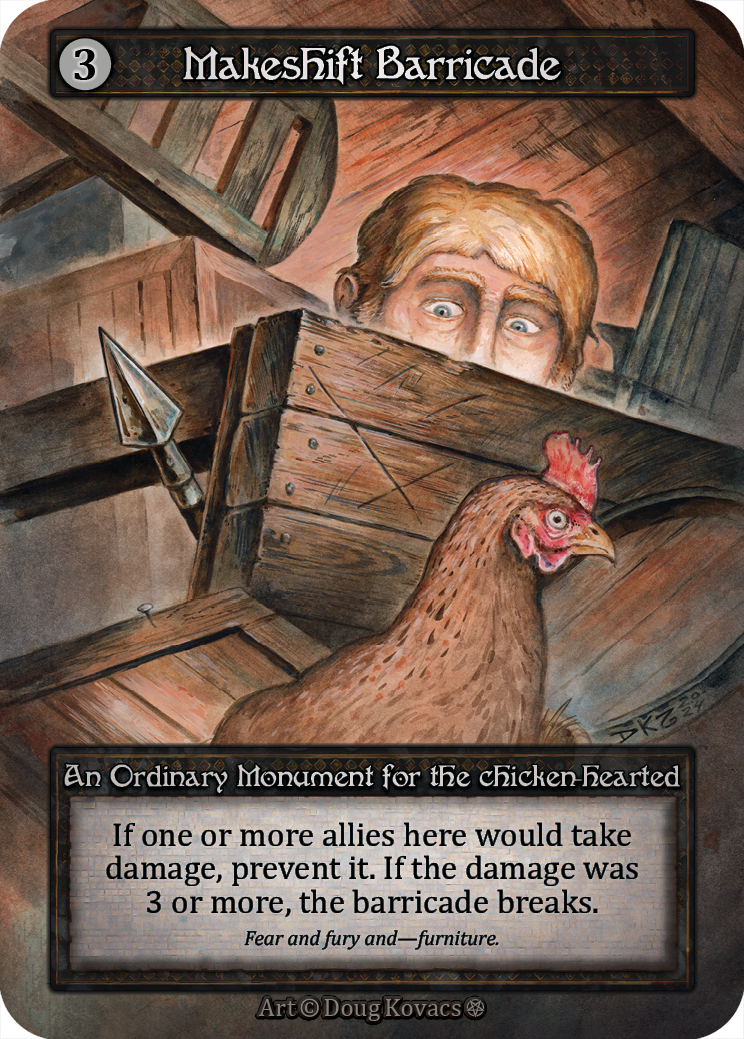 Makeshift Barricade — ilustração de Doug Kovacs