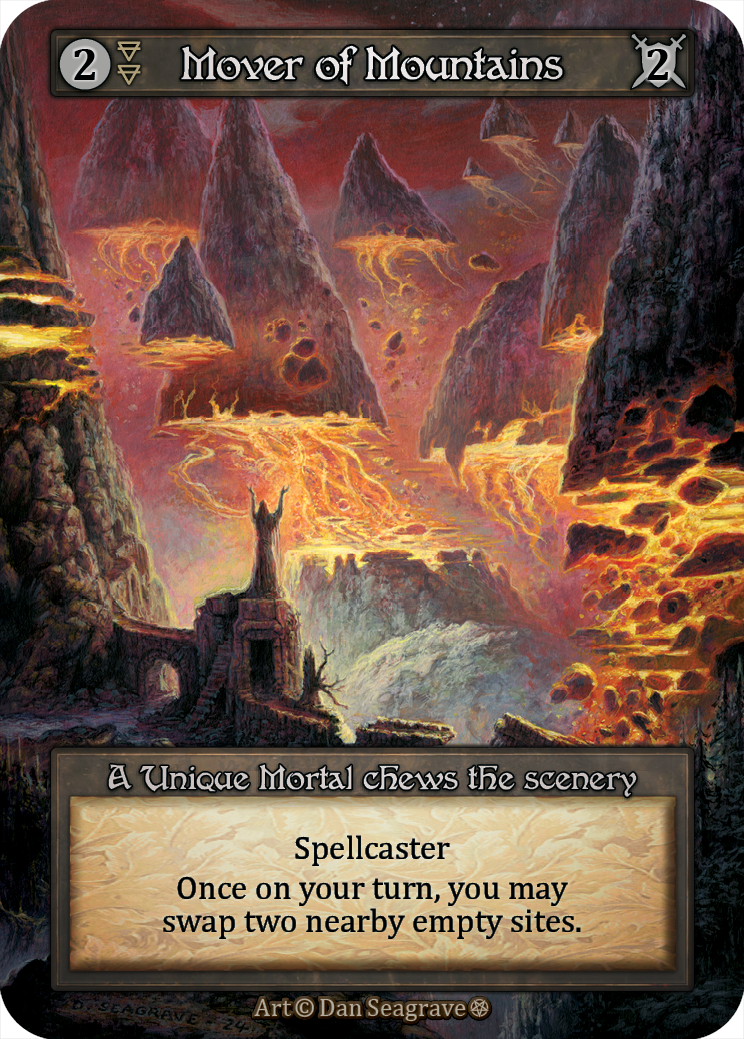 Mover of Mountains — ilustração de Dan Seagrave