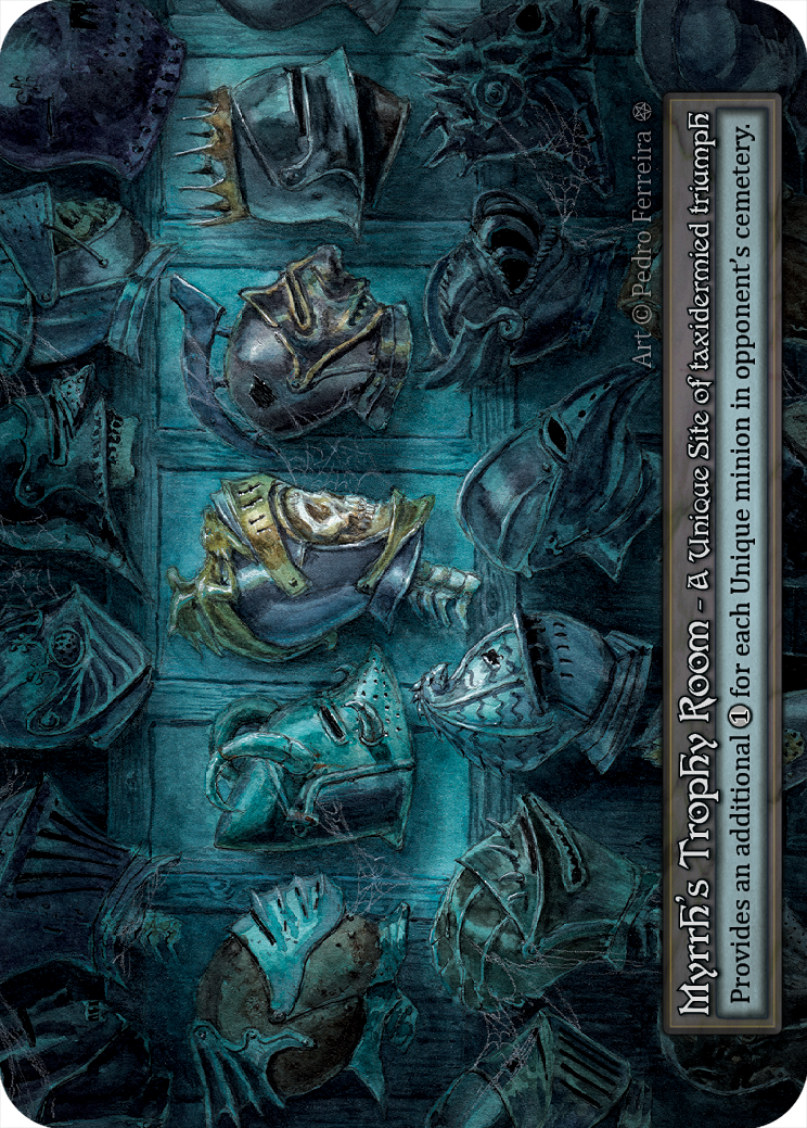 Myrrh's Trophy Room — ilustração de Pedro Ferreira