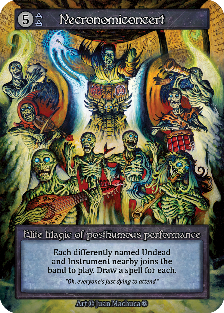 Necronomiconcert — ilustração de Juan Machuca