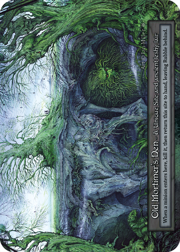 Old Mortimer's Den — ilustração de Ian Miller