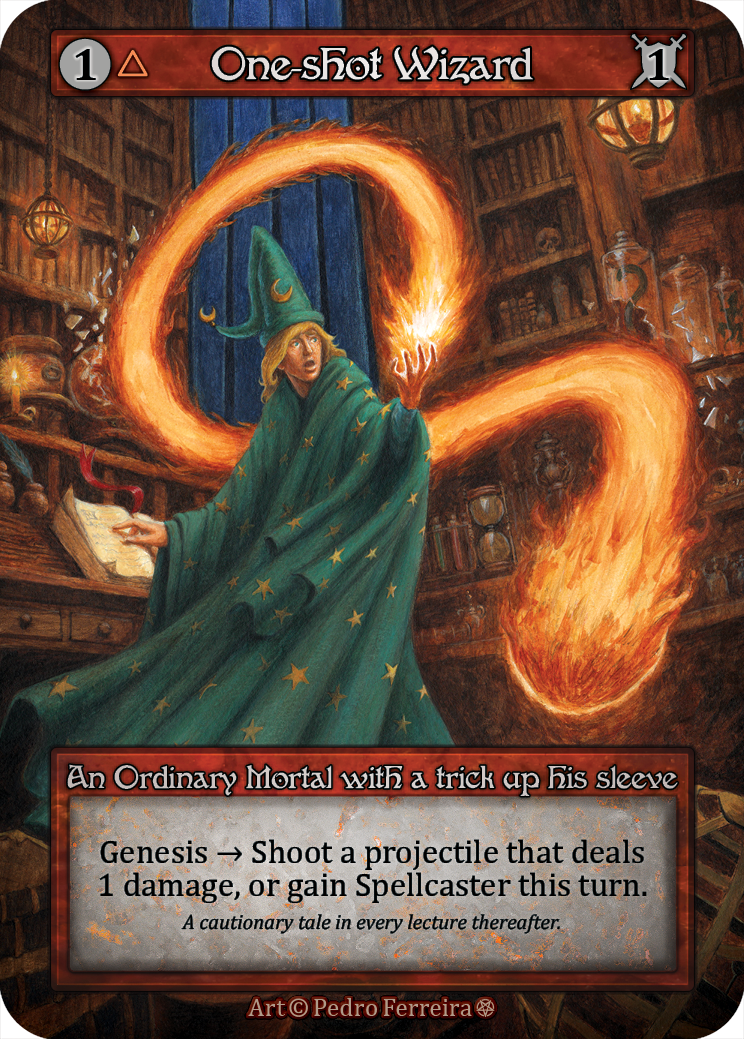 One-shot Wizard — ilustração de Pedro Ferreira