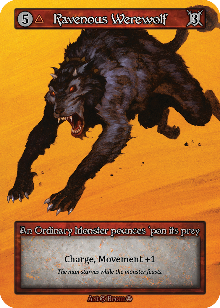 Ravenous Werewolf — ilustração de Brom
